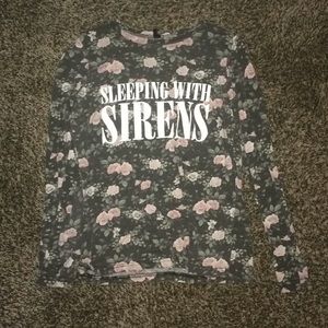 Sleeping With Sirens Floral Long Sleeve Tee